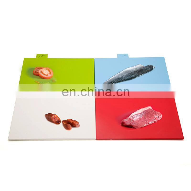 4 colors Classified cutting board set with ABS Storage Case