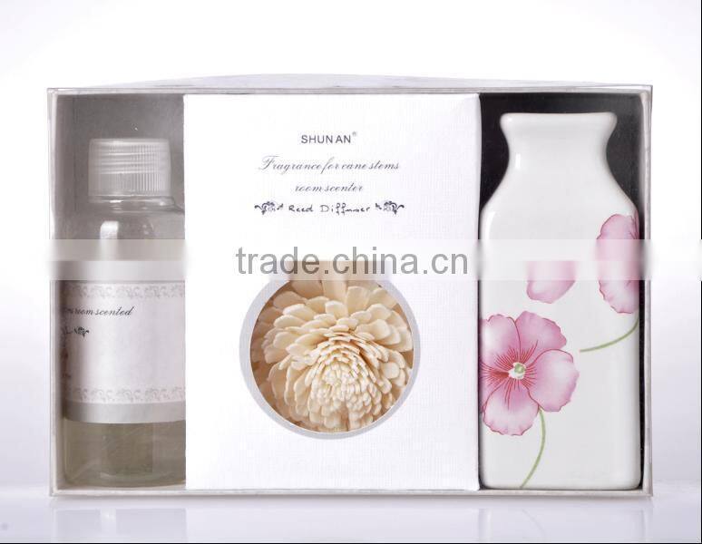 100ml Home fragrance Sola Flower Diffuser with ceramic jar, air fresher gift set SA-0292