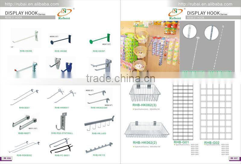 Durable chromed single metal display hook