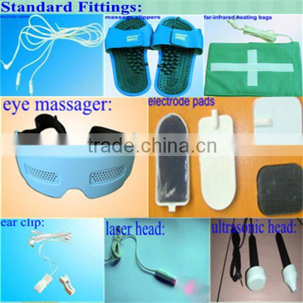 7channels integrated digital acupuncture therapy machine with ultrasound, laser,heating LGHC-33