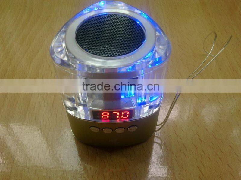 Aluminum Alloy TF Card Music Play Mini Crystal Bluetooth Speaker