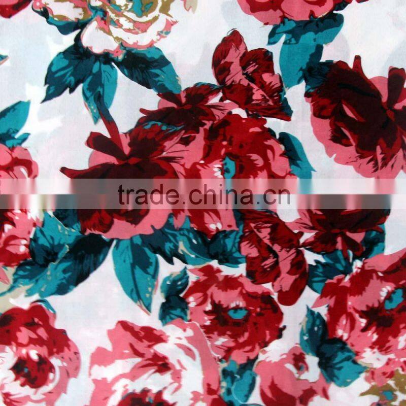 Top Quality Indian Yarn Loop Ring Infinity Scarfs Fashionable Flower Printed Scarf 100 Polyester Scarves