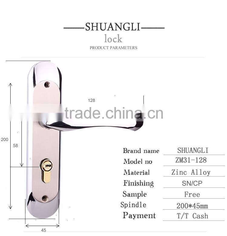 High secutity medium size zamak door handle