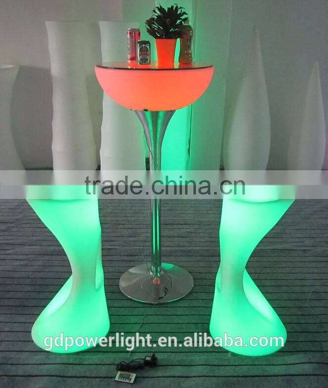 New PE plastic bar Stool with LED light & remote control YXF-3884