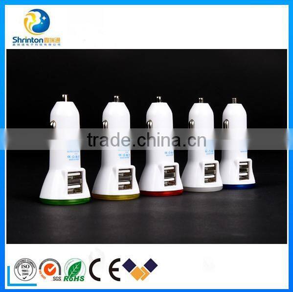 5V 2A 2 port tablet dual car charger with excellent quality for ipad/ iphone /smartphone