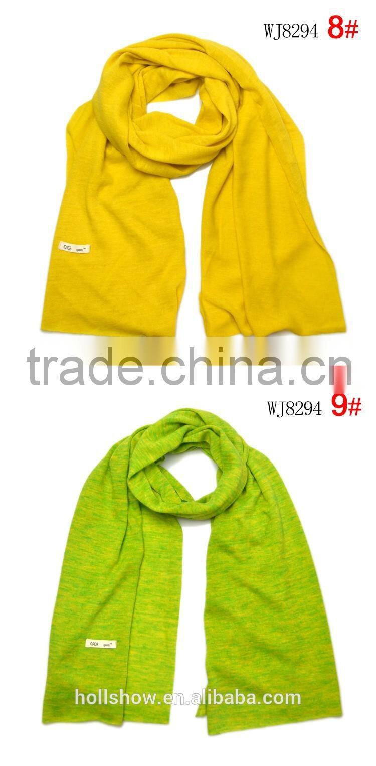 Fashion Trend All-match Autumn Winter Warm Soft Acrylic Baby Kids Boys Girls Solid Plain Scarf