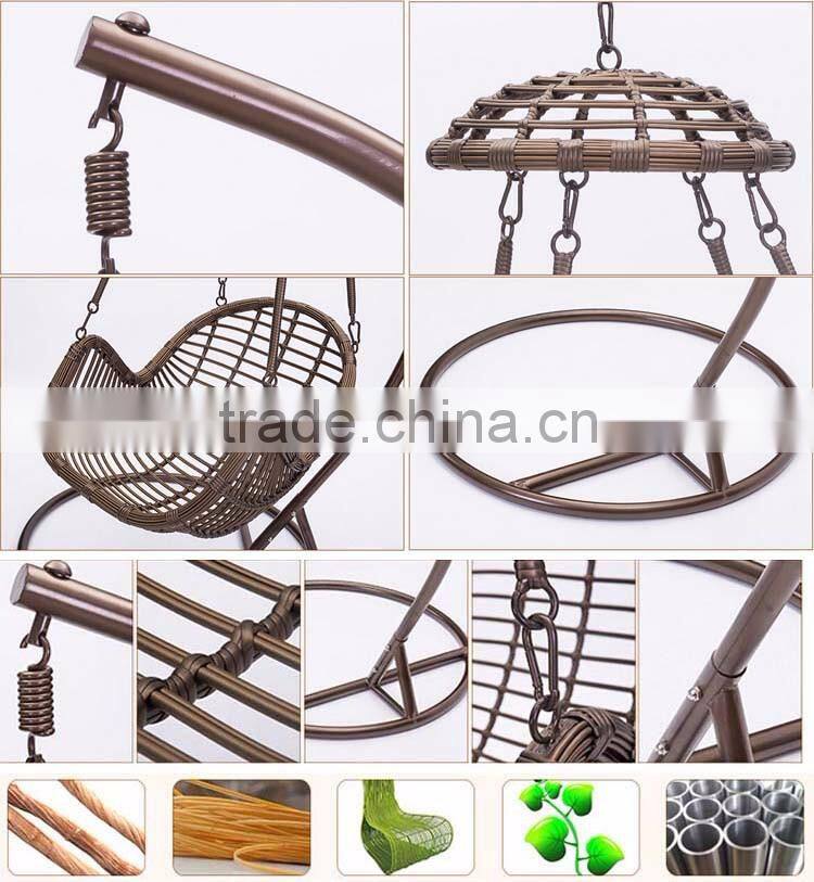 Single Seat Balcony Rattan Springs for Swing Chair Singapore Swing Egg Chair
