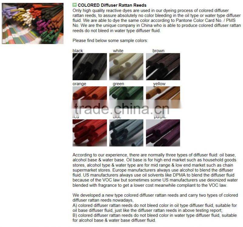 2016 brown color straight rattan sticks for air freshener reed diffuser Dia3cm x25cm high