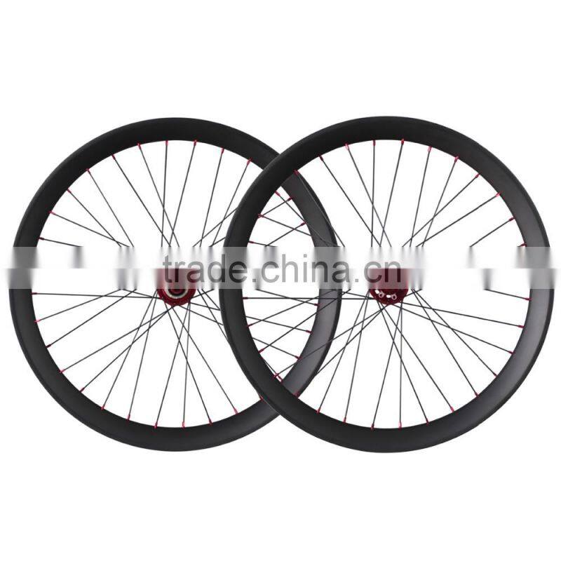 2016 carbon fiber fat bike wheels full carbon 26er fatbike wheel snow beach wheelset FW65