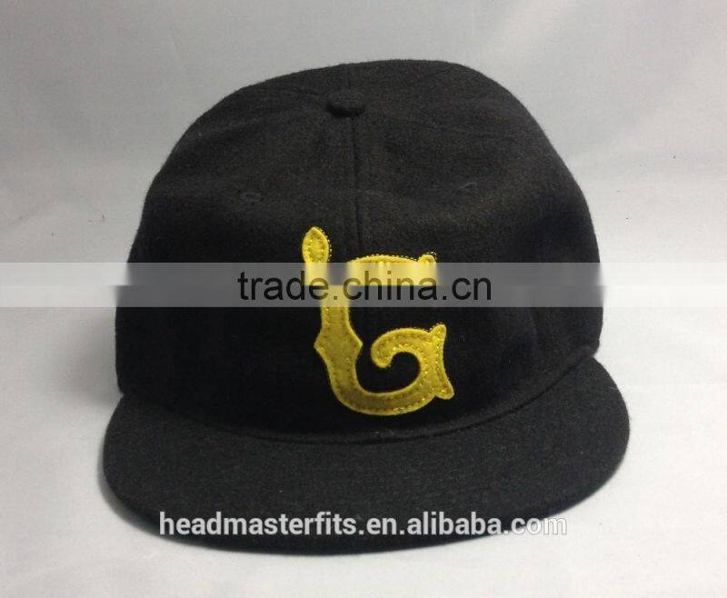 Unstructured Cap Wool Unstructured Snapback Hat Custom 6 Panels Soft Woolen Snapback Cap