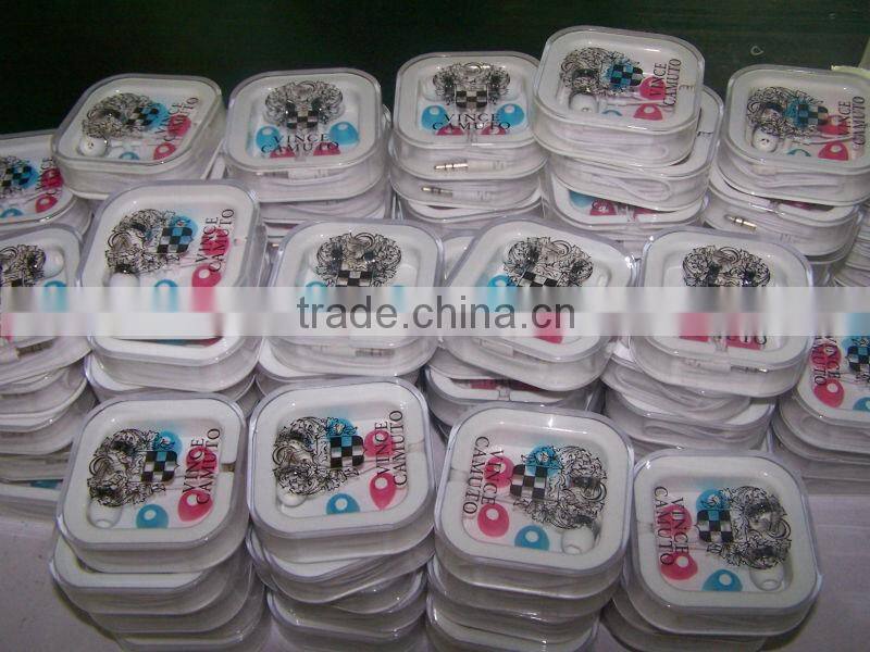 custom printed earphone in case for gift