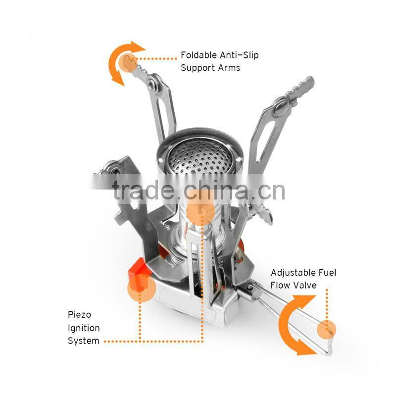 portable camping gas stove,table outside using stove
