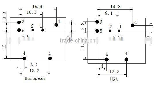 Auto relay Mini PCB relay open type 6 pin 7pin12V 40A WM656