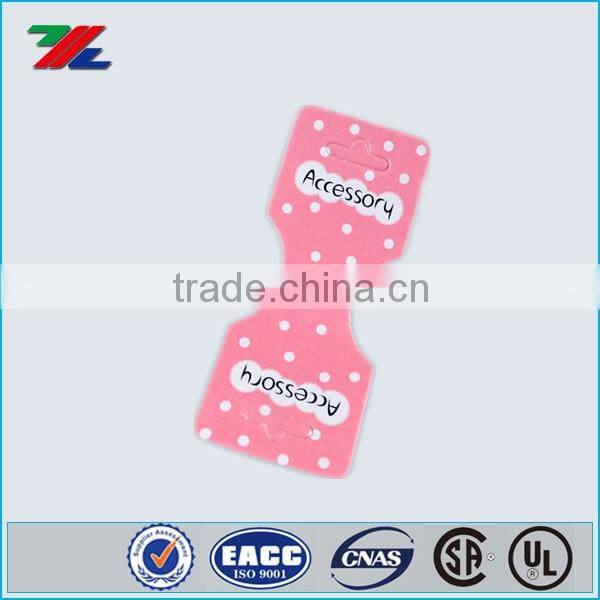 Hair clip display cards, Paper Jewelry Card