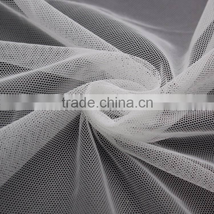 Good quality rigid fine nylon mesh fabric / stiff nylon net fabric for lingerie