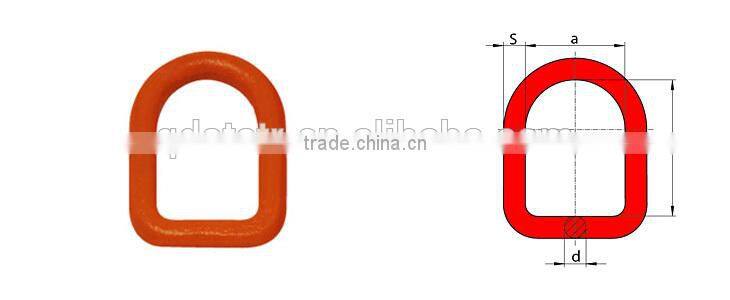 D-ring with high strength alloy steel D-ring