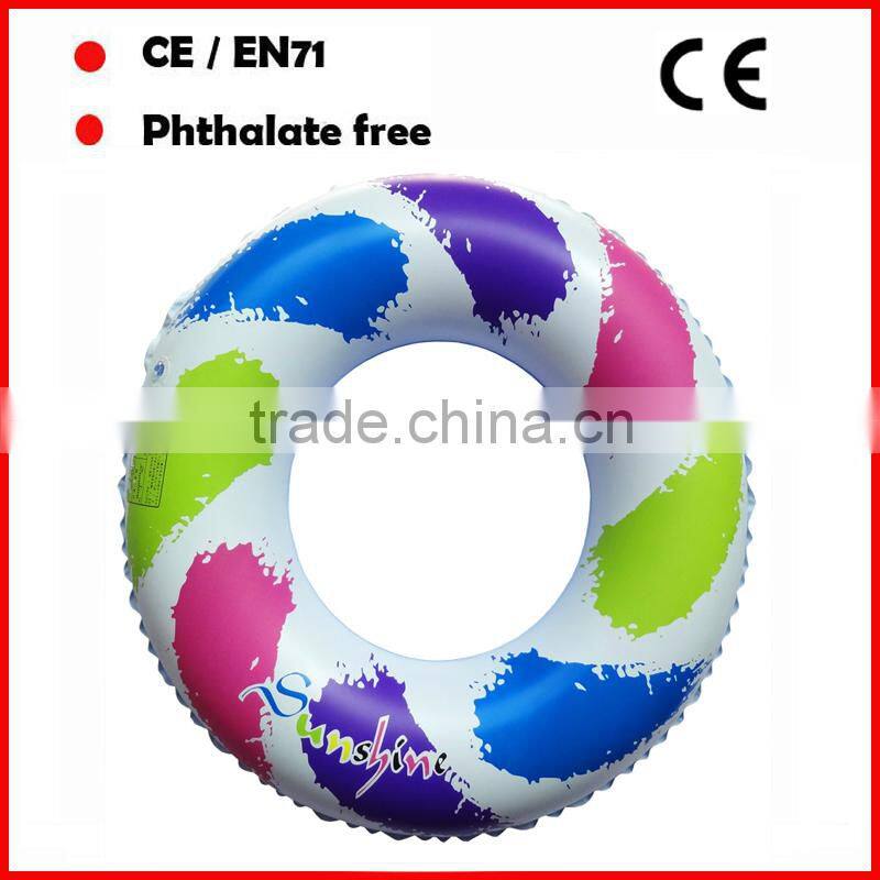 funny PVC inflatable pool floating baby seat for promotion with handles