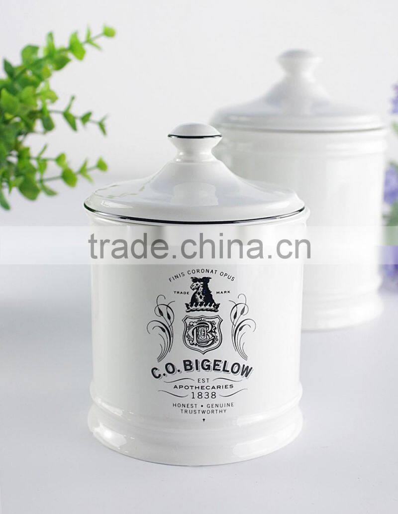 2017 new arrival custom design & logo ceramic storage sugar Pot