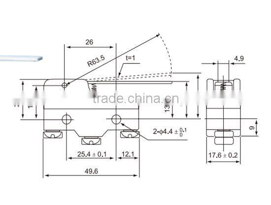 CNTD ABS Plastic 15A 250VAC Hinge Lever OMRON Type Micro Switch CM-1701 Z-15GW-B