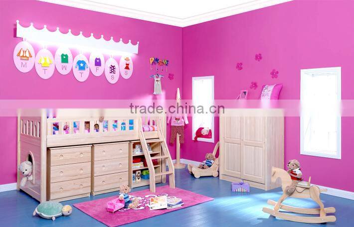 Children Bunk Bed,Loft Bed Design With Cabinet And Storage