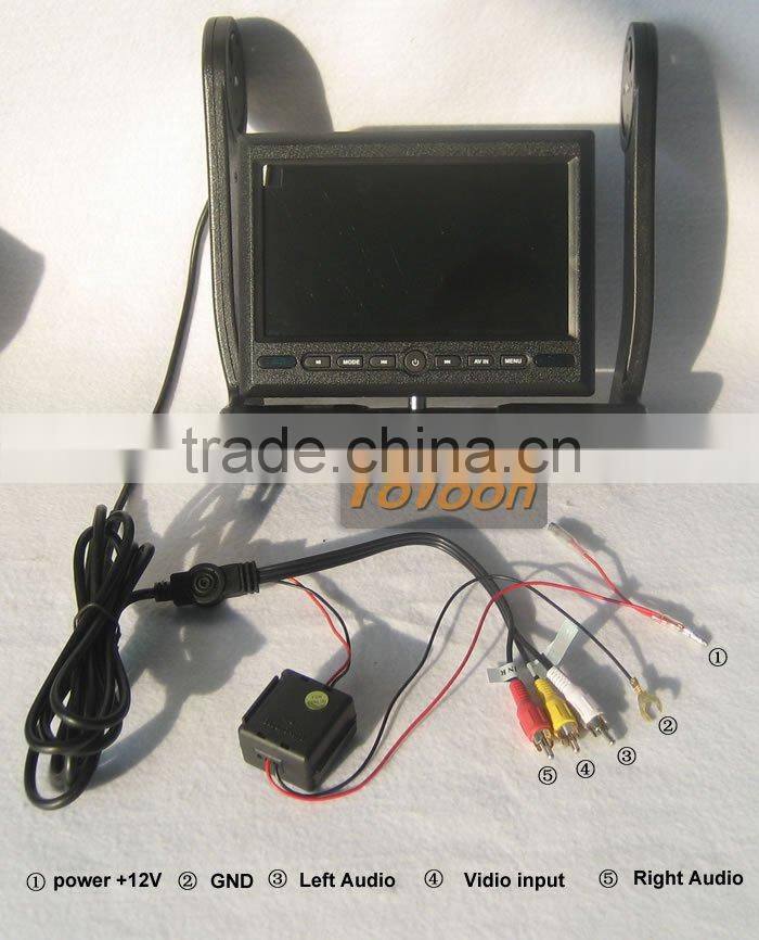 7'' Car Central Armrest DVD/MP4/MP3/SVCD/VCD/DVCD/CD/WMA/JPEG/NATIVE32/8 GAME