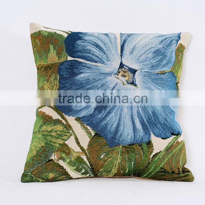2016 hotesale 100% cotton wholesale printed style fancy flower cushion