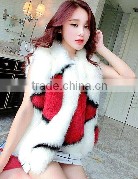 Amazing Design short fur vest / fox fur vest