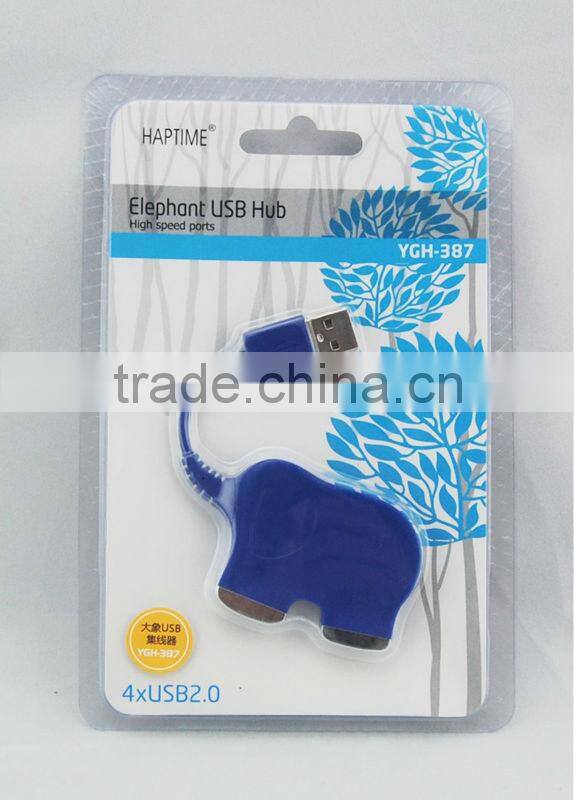 new arrival usb 2.0 animal shaped usb hub 4 ports as gift