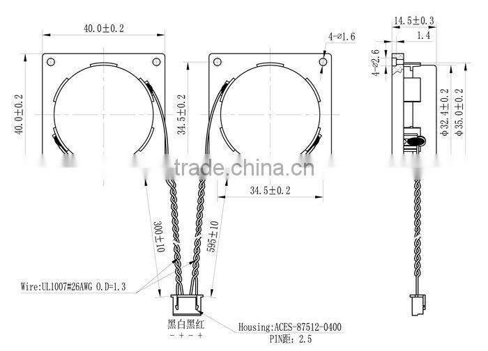 40mm 8ohm 4W sqaure mini bass speaker