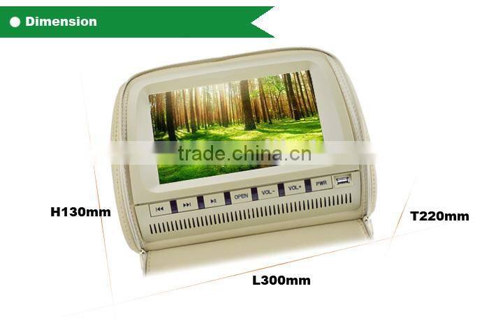 2015 best selling 9 inch/7inch headrest mount car dvd player for fiat grande punto evo