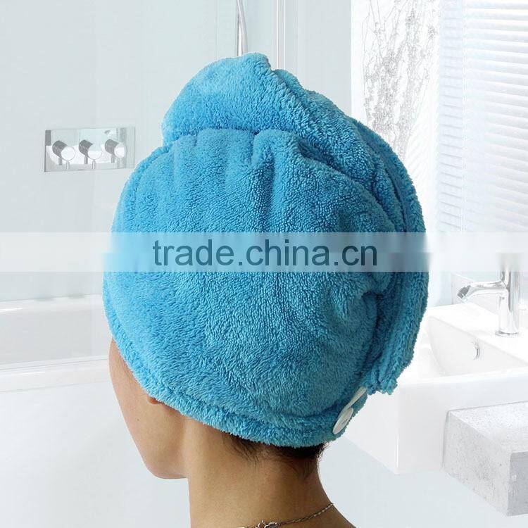 Sweet Superfine Fiber Soft Dry Hat Cap coral fleece hair drying towel