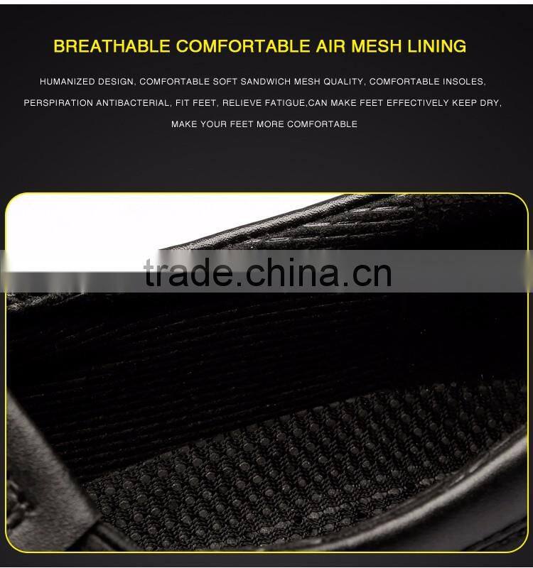 2016 newest waterproof black leather safety shoes price low