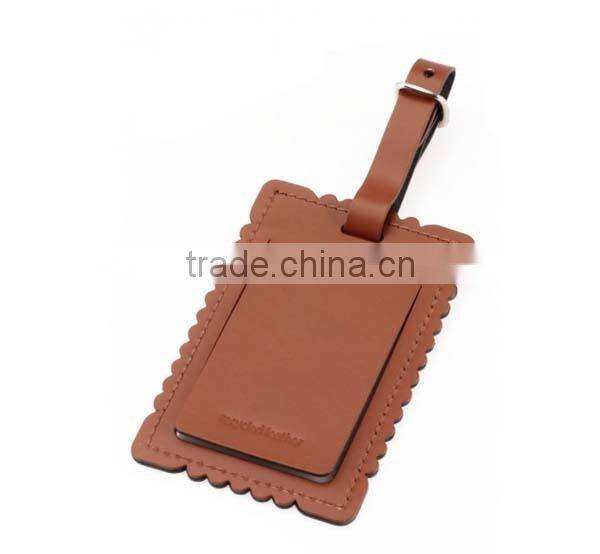 Custom Shape Leather Name Tag For Bags Luggage