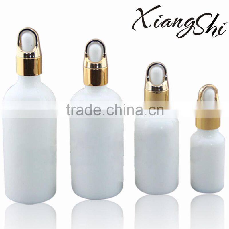 whiteware glass essential oil bottle with pump tube