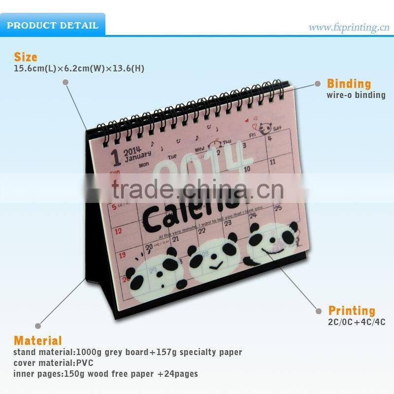 Favourable price foldable calendar/tent desk calendar printing