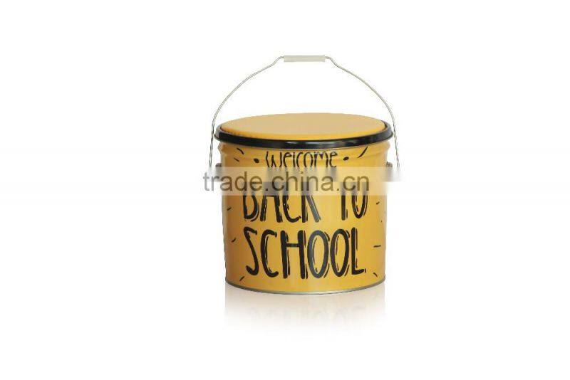 New Customized colorful metal kids storage stool