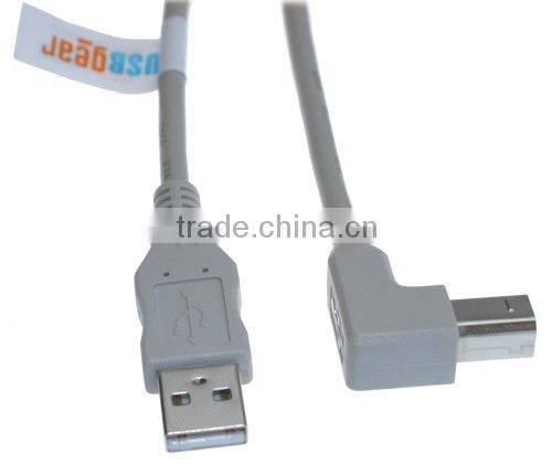 newest fashion white color 90 degree usb cable,hard disk to usb connector