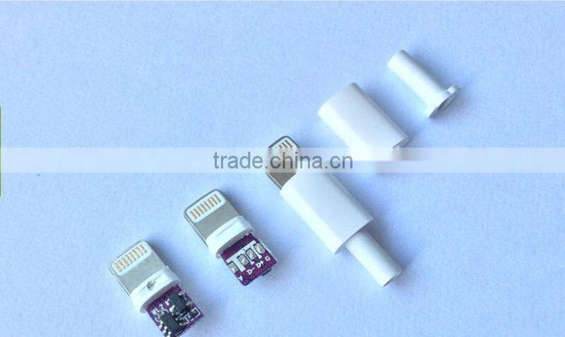 wholesale iphone connector,gold-plated iphone 5s/6 male USB connector with PCB