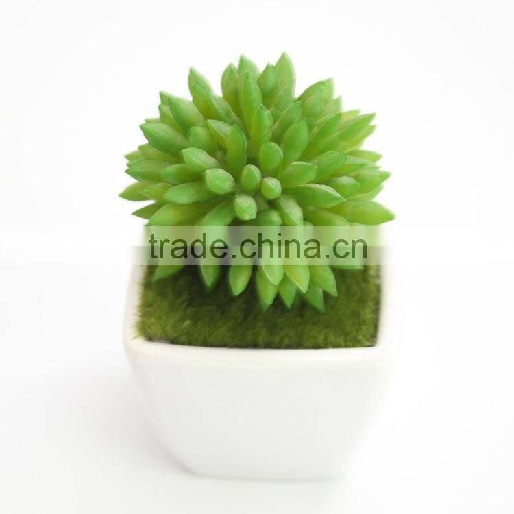 Wholesale indoor home decoration artificial plant with cement flower pot
