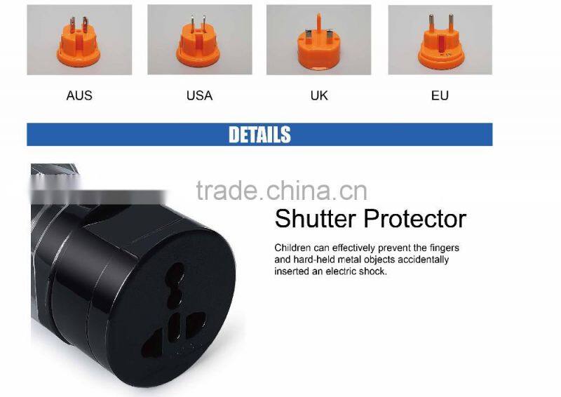 Best Travel Gift PC Material All in One Travel Plug Adapter