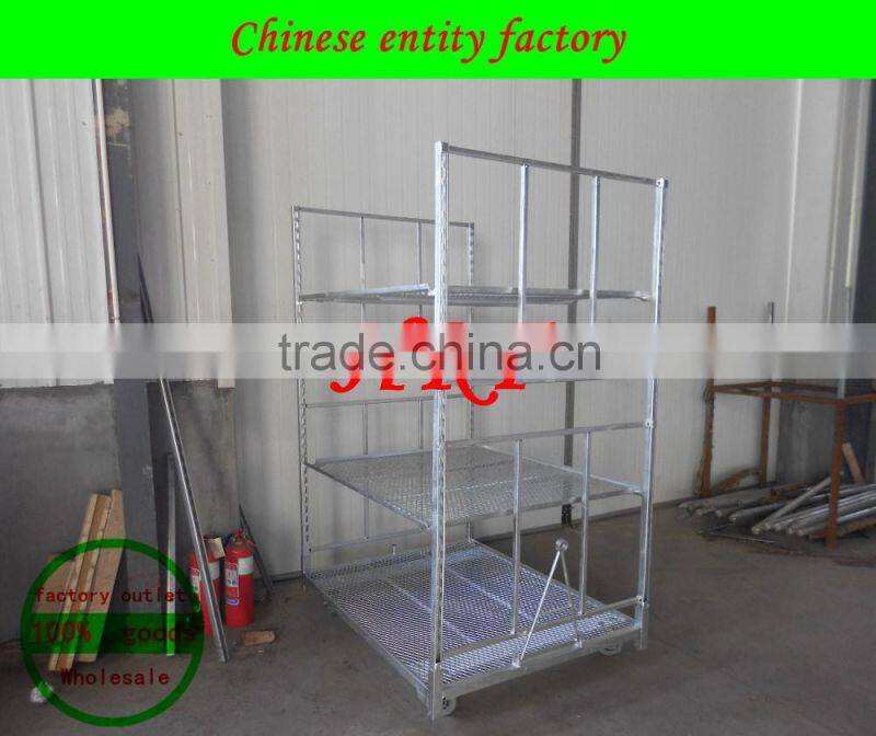 Decorative Flower Trolley, Danish Cart flower carrying trolley Powder coating flower transport cart for sale