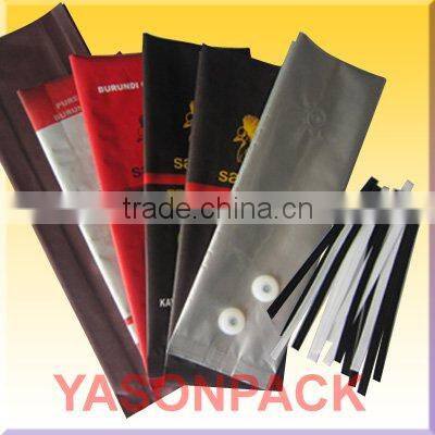 the cheapest Newest side gusset aluminum foil bag with valve with zippe