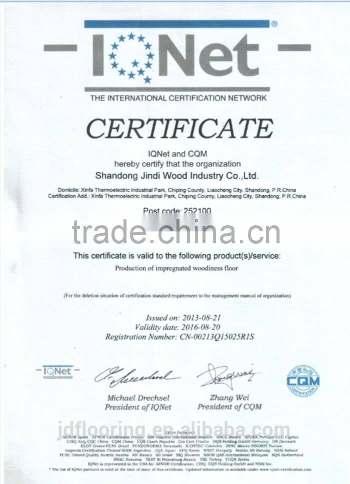 high quality 12mm / 8mm china mdf / hdf waterproof vinyl laminate floor