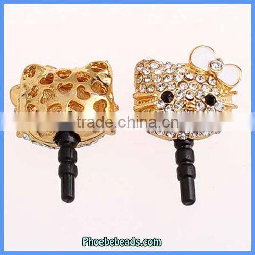 Wholesale 3.5mm Earphone Jack Dust Plug Cell Phone Headphone Dustproof Ear Cap Hello Kitty For Iphone Ipad MDP-M06D