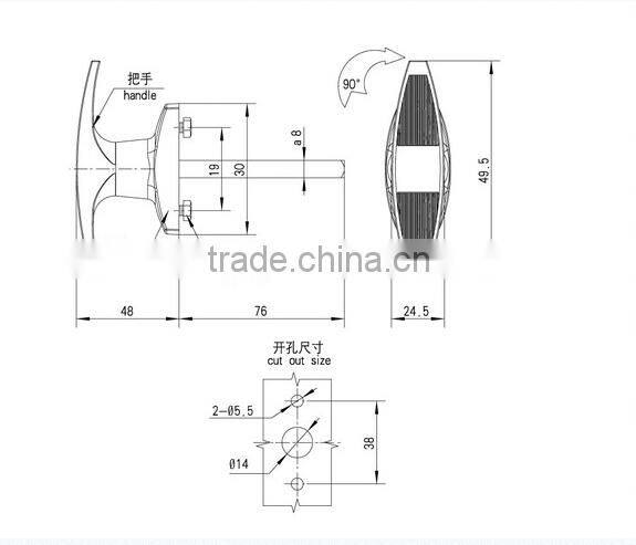 High Quality Handle Lock, Hidden Cabinet Lock, Drawer Lock