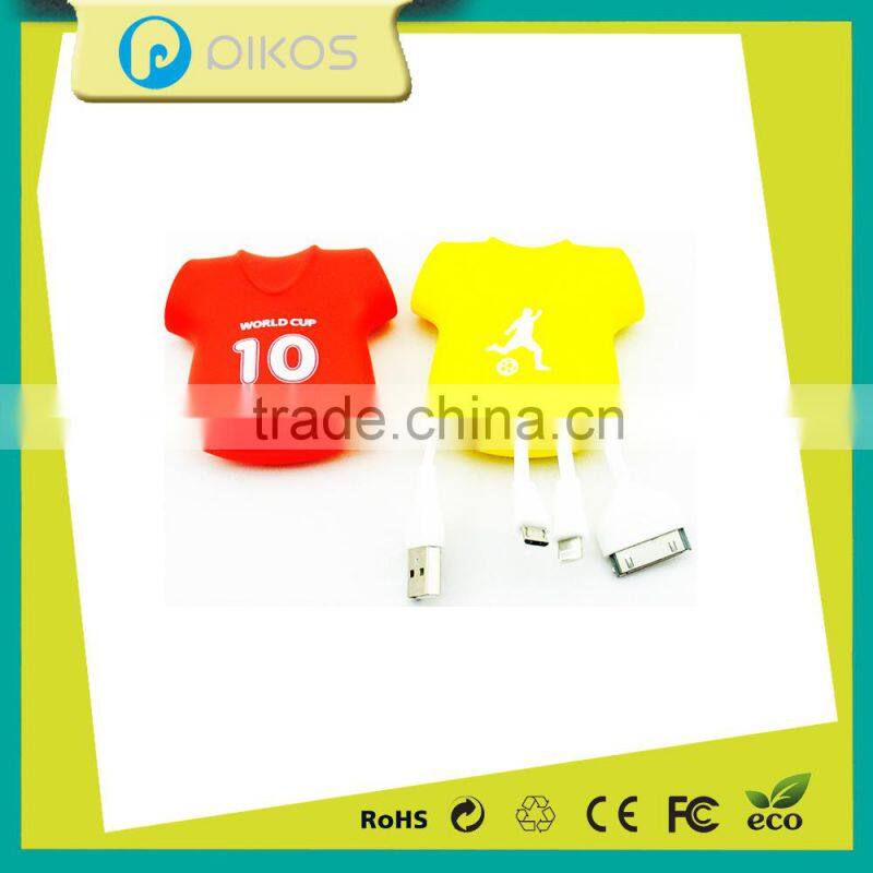 World cup jerseys data cable for mobile phone