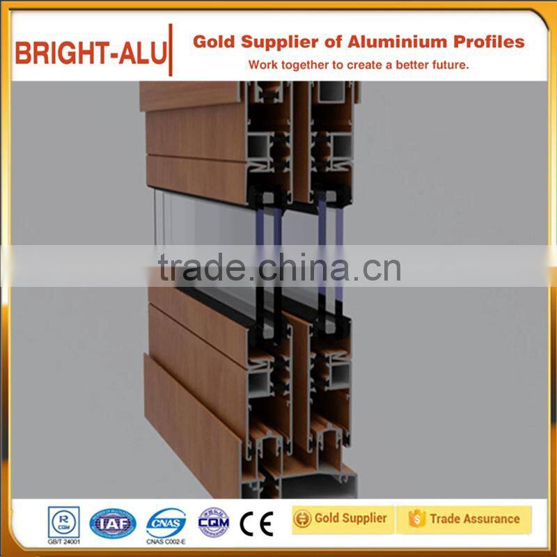 6000 series extruded aluminium optical window sliding door frame manufacturer in China