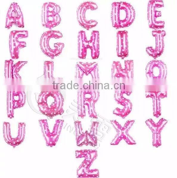 Gold and Silver Alphabet Balloons, Aluminium Foil Letter Balloons