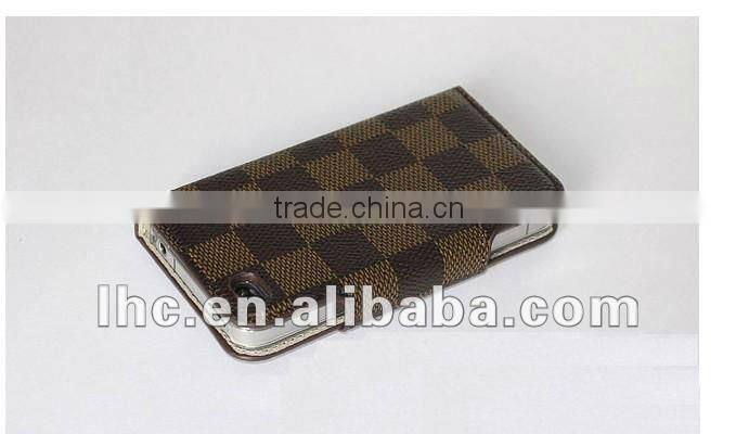 fashion design leather for iphone4 cover with deautiful appearance