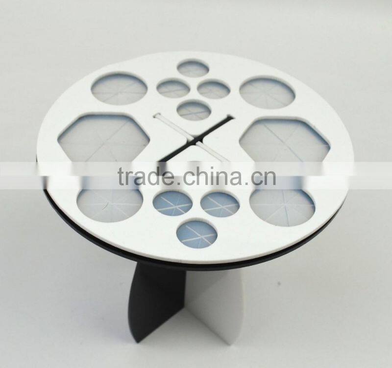Round Acrylic cool makeup brush frame brush rack drying